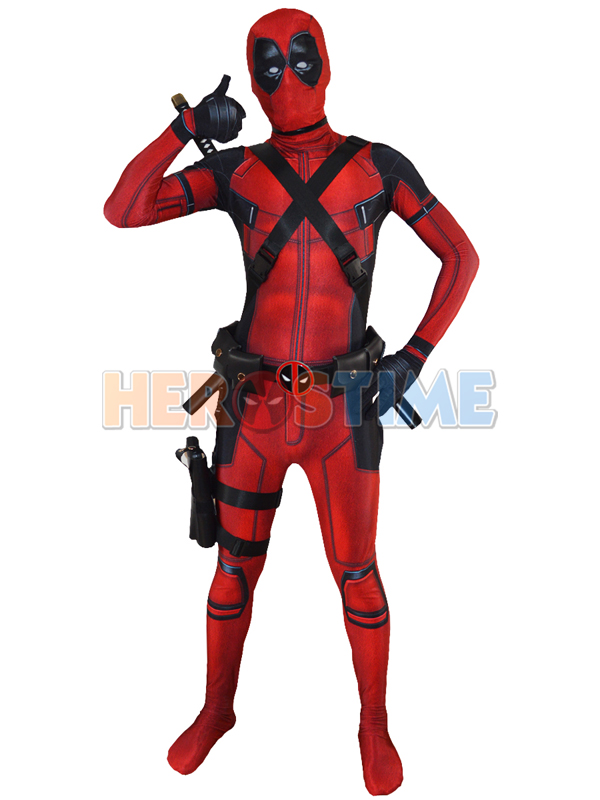 Red X-Force Deadpool Costume 3D Printed Cosplay Suit